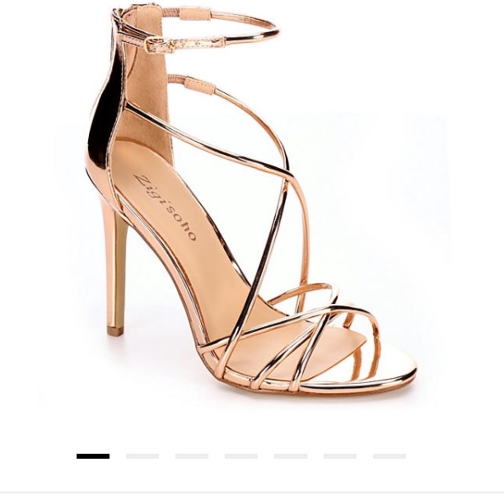 Zigisoho rose gold scrappy heels